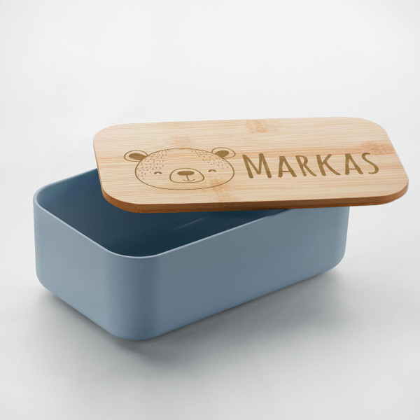 Pietų dėžutė "BEIBABOX - meškiukas" su Jūsų pasirinktu vardu