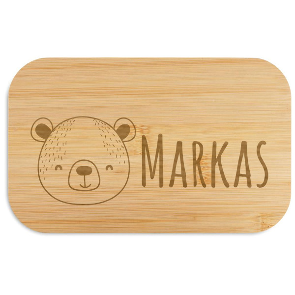 Pietų dėžutė "BEIBABOX - meškiukas" su Jūsų pasirinktu vardu