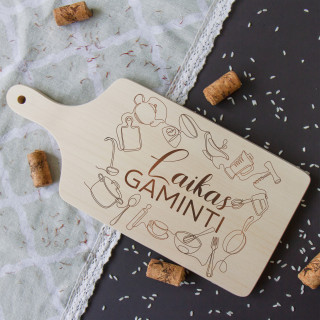 Pjaustymo lentelė su rankena "Laikas gaminti" (35cm)