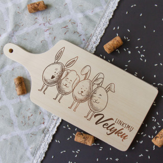 Pjaustymo lentelė su rankena "Linksmų Velykų" (35cm)