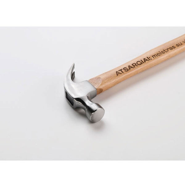 Plaktukas su mediniu kotu "Atsargiai: meistras su vizija!"