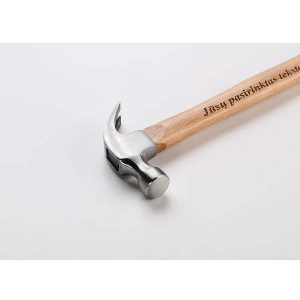 Plaktukas su mediniu kotu su Jūsų pasirinktu tekstu