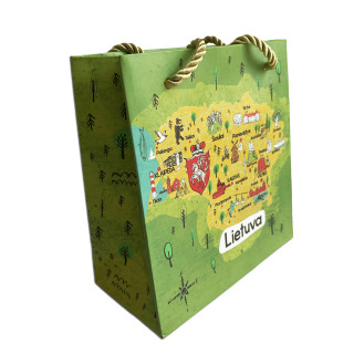 Popierinis dovanų maišelis "Lietuva" (15 x 14cm)