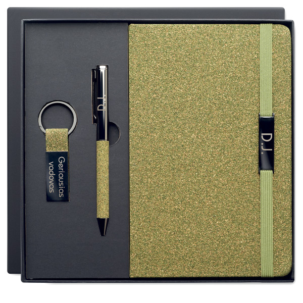 Prabangus rašymo rinkinys "Geriausias vadovas" su pasirinktais inicialais