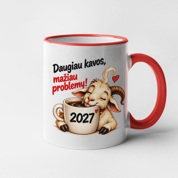 Puodelis "2027-Daugiau kavos, mažiau problemų"