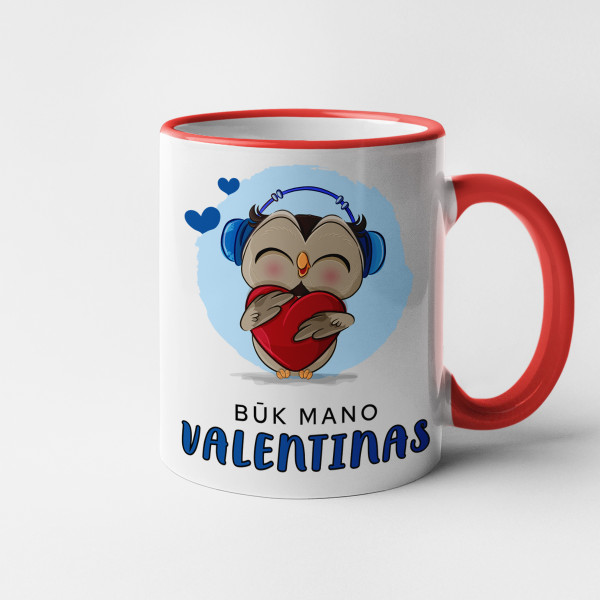 Puodelis "Būk mano Valentinas"