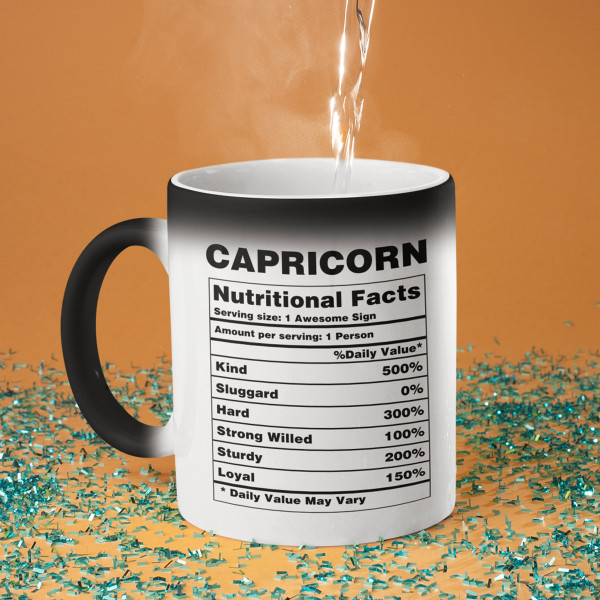Puodelis "Capricorn Nutrition Facts"