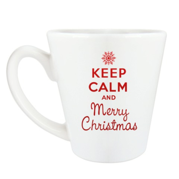 Puodelis "Keep calm Merry Christmas"