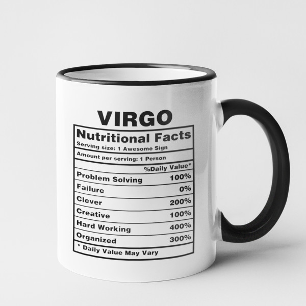 Puodelis "Virgo Nutrition Facts"
