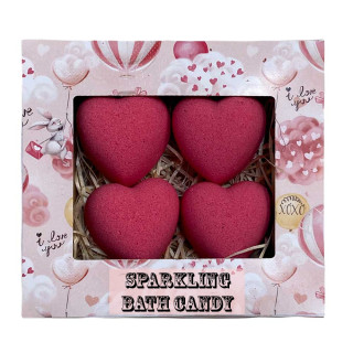 Putojančių vonios širdelių rinkinys "Sparkling Candy" (4x30g)