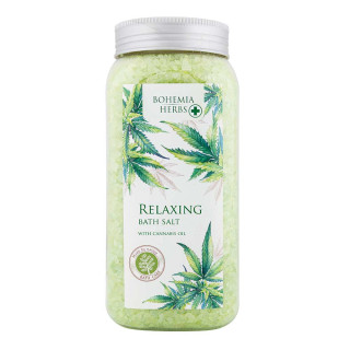 Raminanti vonios druska su žolelėmis ir kanapių sėklų aliejumi (900 g)