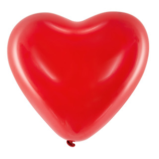 Raudoni balionai "Širdis" (6vnt)
