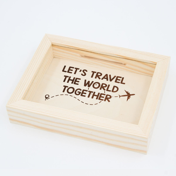 Rėmelis - taupyklė "Let\'s travel the world together"