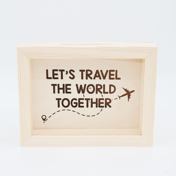 Rėmelis - taupyklė "Let\'s travel the world together"