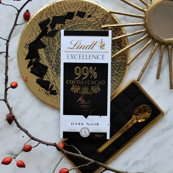 "LINDT EXCELLENCE" juodasis šokoladas (99%), 50 g