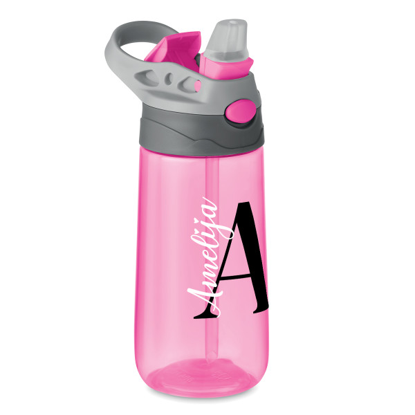 Spalvota vaikiška gertuvė su Jūsų pasirinktu vardu (450ml)