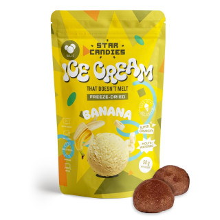 STAR CANDIES šaltyje džiovinti bananiniai ledai, 50g