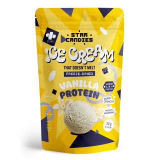 STAR CANDIES šaltyje džiovinti vanilės skonio proteininiai ledai, 50g