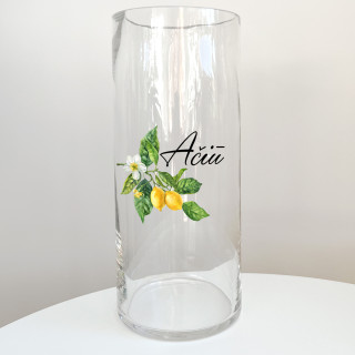 Stiklinė vaza "Ačiū"