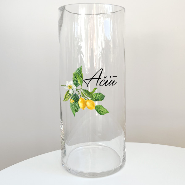 Stiklinė vaza "Ačiū"