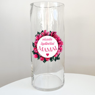 Stiklinė vaza "Mamytei"