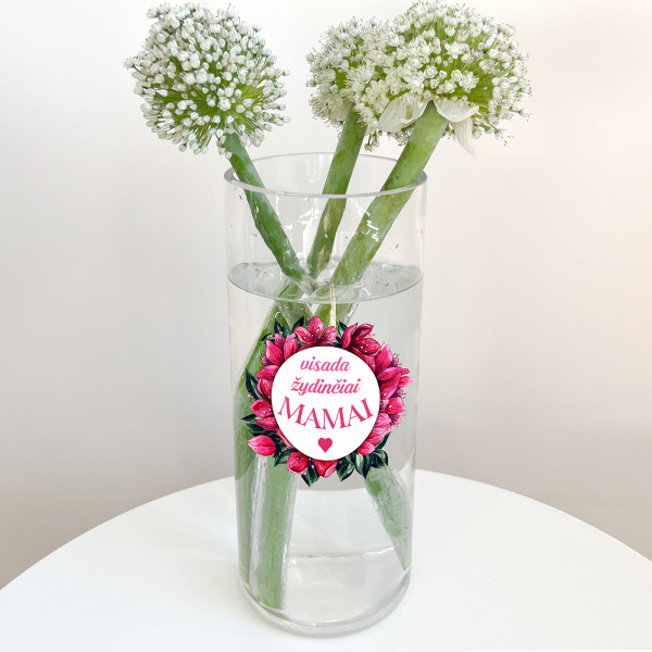 Stiklinė vaza "Mamytei"