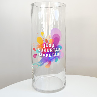 Stiklinė vaza su Jūsų sukurtu dizainu