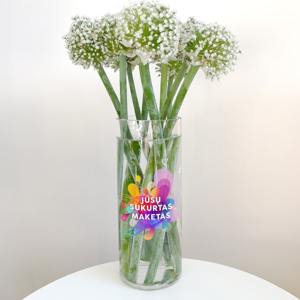 Stiklinė vaza su Jūsų sukurtu dizainu