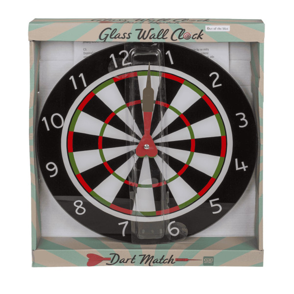 Stiklinis laikrodis "Dartai"