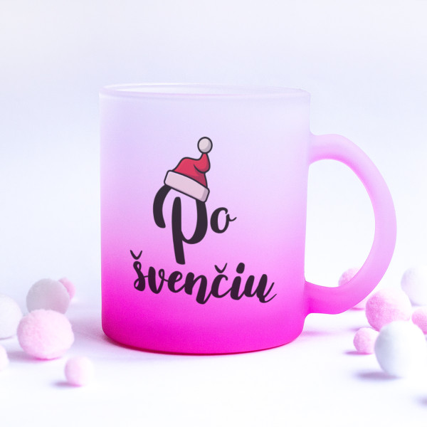 Stiklinis matinis puodelis "Po švenčių"