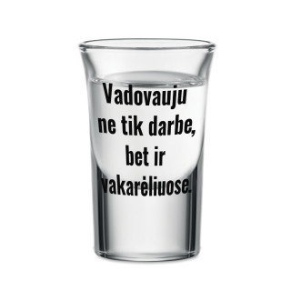 Stikliukas "Vadovauju vakarėliuose", 30ml