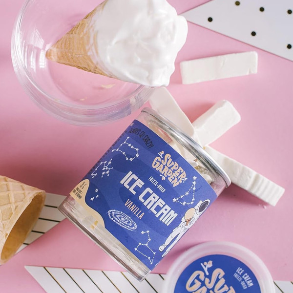 SUPER GARDEN šaltyje džiovinti vaniliniai ledai, 35g