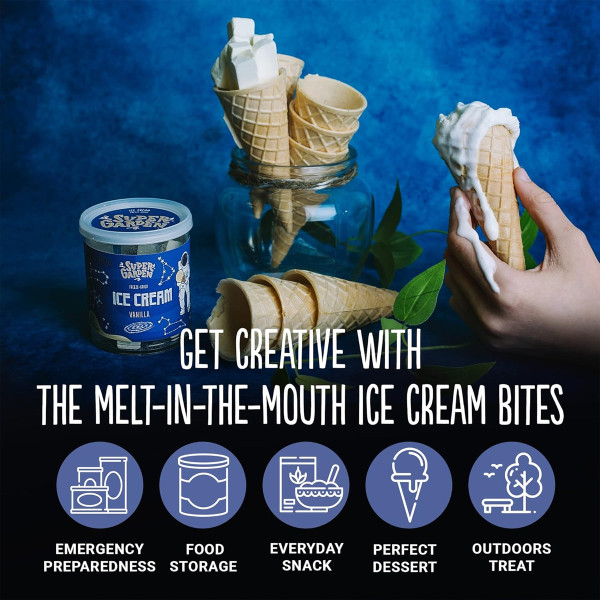 SUPER GARDEN šaltyje džiovinti vaniliniai ledai, 35g