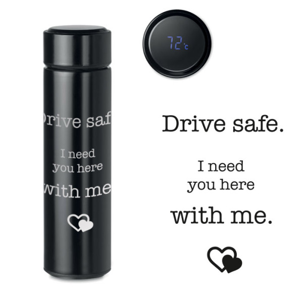 Termosas su termometru "Drive safe" (500ml)