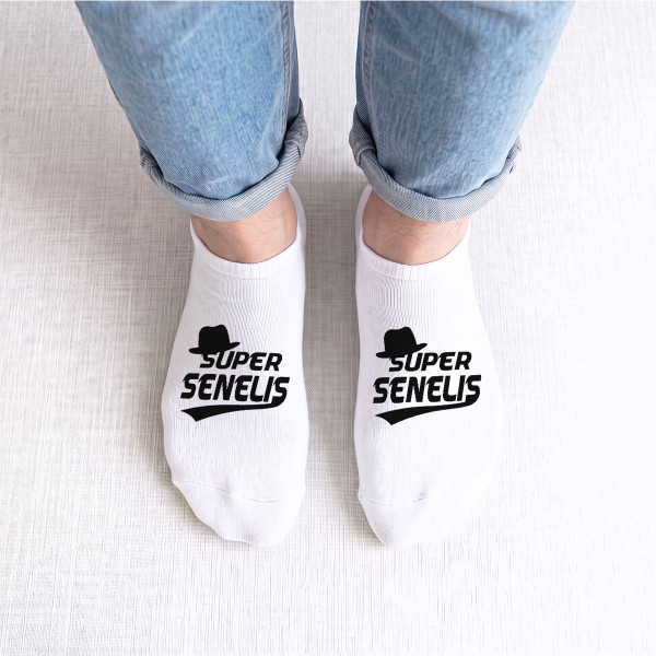 Trumpos vyriškos kojinės "Super senelis"