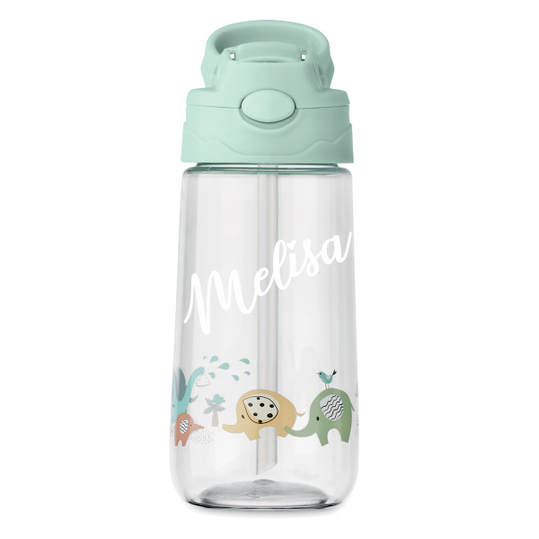 Vaikiška gertuvė "Drambliukai" su Jūsų pasirinktu vardu (450ml)