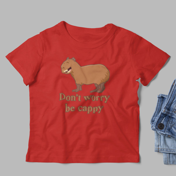 Vaikiški marškinėliai "Don\'t worry be cappy"