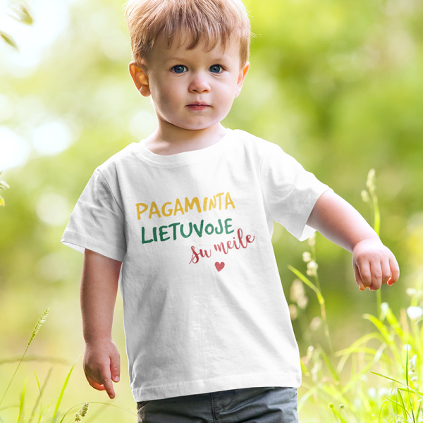Vaikiški marškinėliai "Pagaminta Lietuvoje"