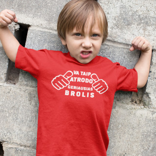 Vaikiški marškinėliai "Štai taip atrodo geriausias brolis pasaulyje"