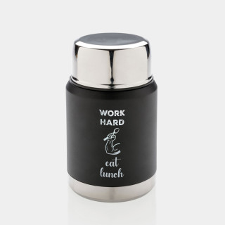 Vakuuminis maisto termosas su šaukštu "Work hard. Eat lunch."