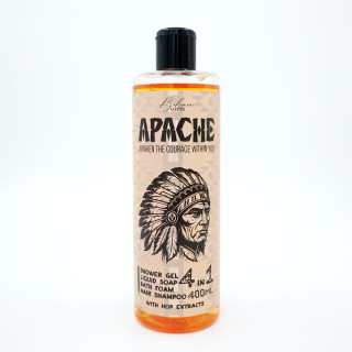 Vyriškas dušo gelis, šampūnas, putos ir muilas 4in1 "Apache" (400ml)