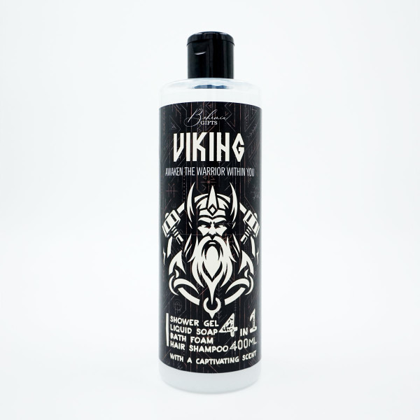 Vyriškas dušo gelis, šampūnas, putos ir muilas 4in1 "Viking" (400ml)