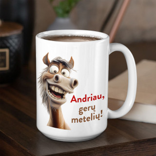 XL puodelis "Gerų metelių" su Jūsų pasirinktu vardu (450ml)