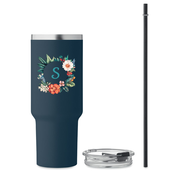 XL termopuodelis "Inicialas" su Jūsų pasirinkta raide (1200ml)