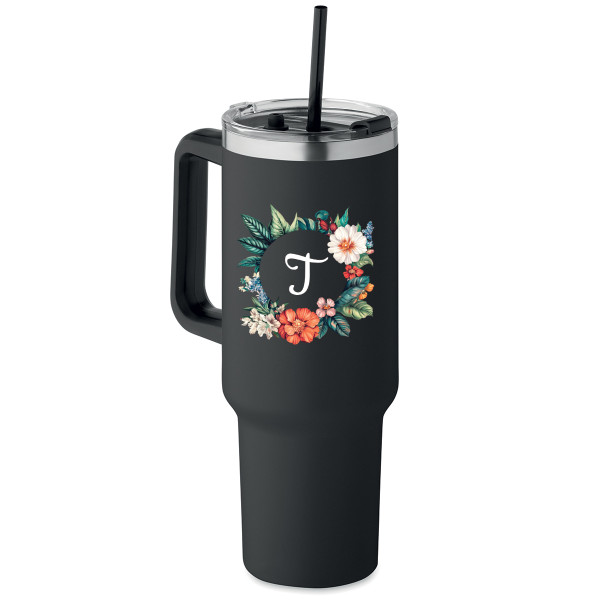 XL termopuodelis "Inicialas" su Jūsų pasirinkta raide (1200ml)