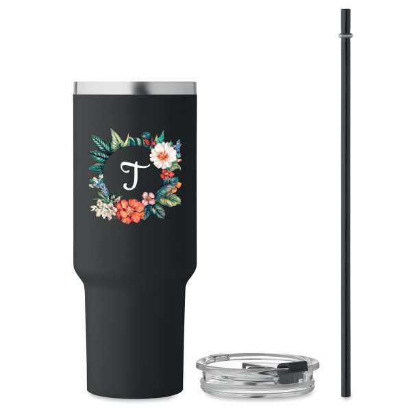 XL termopuodelis "Inicialas" su Jūsų pasirinkta raide (1200ml)