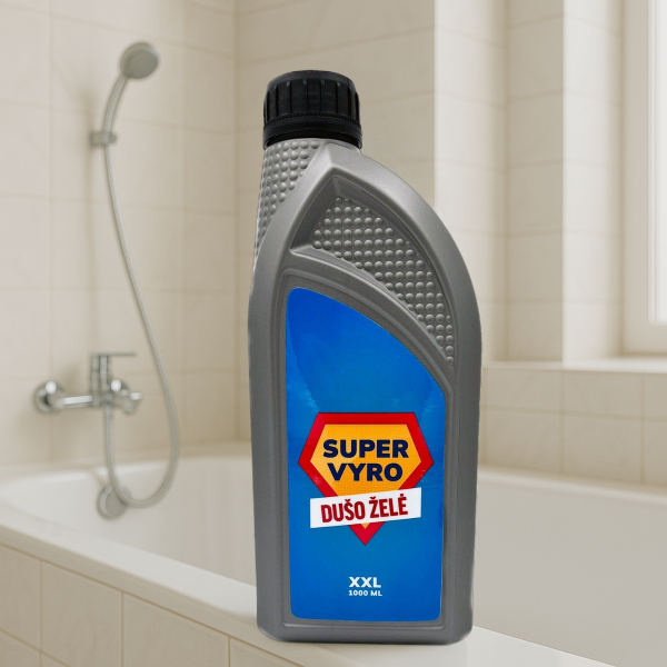 XXL dušo želė "Super vyro" (1000ml)