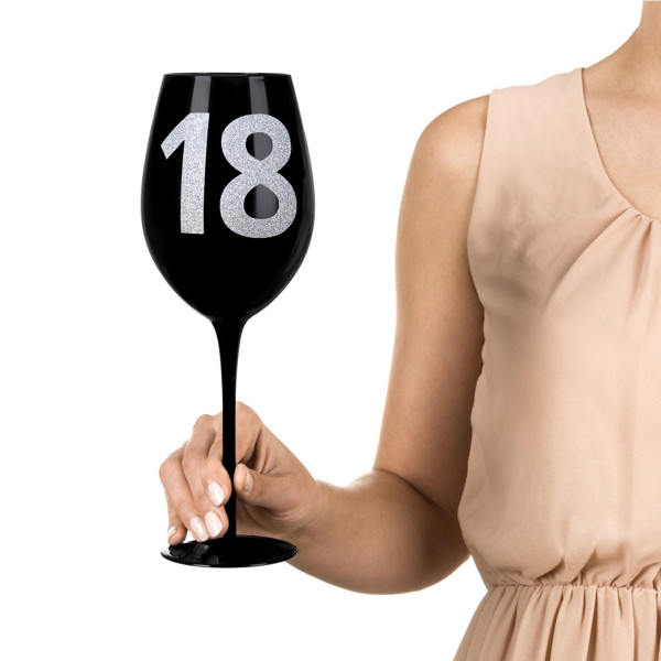 XXL Vyno taurė su skaičiumi 18 (860ml)